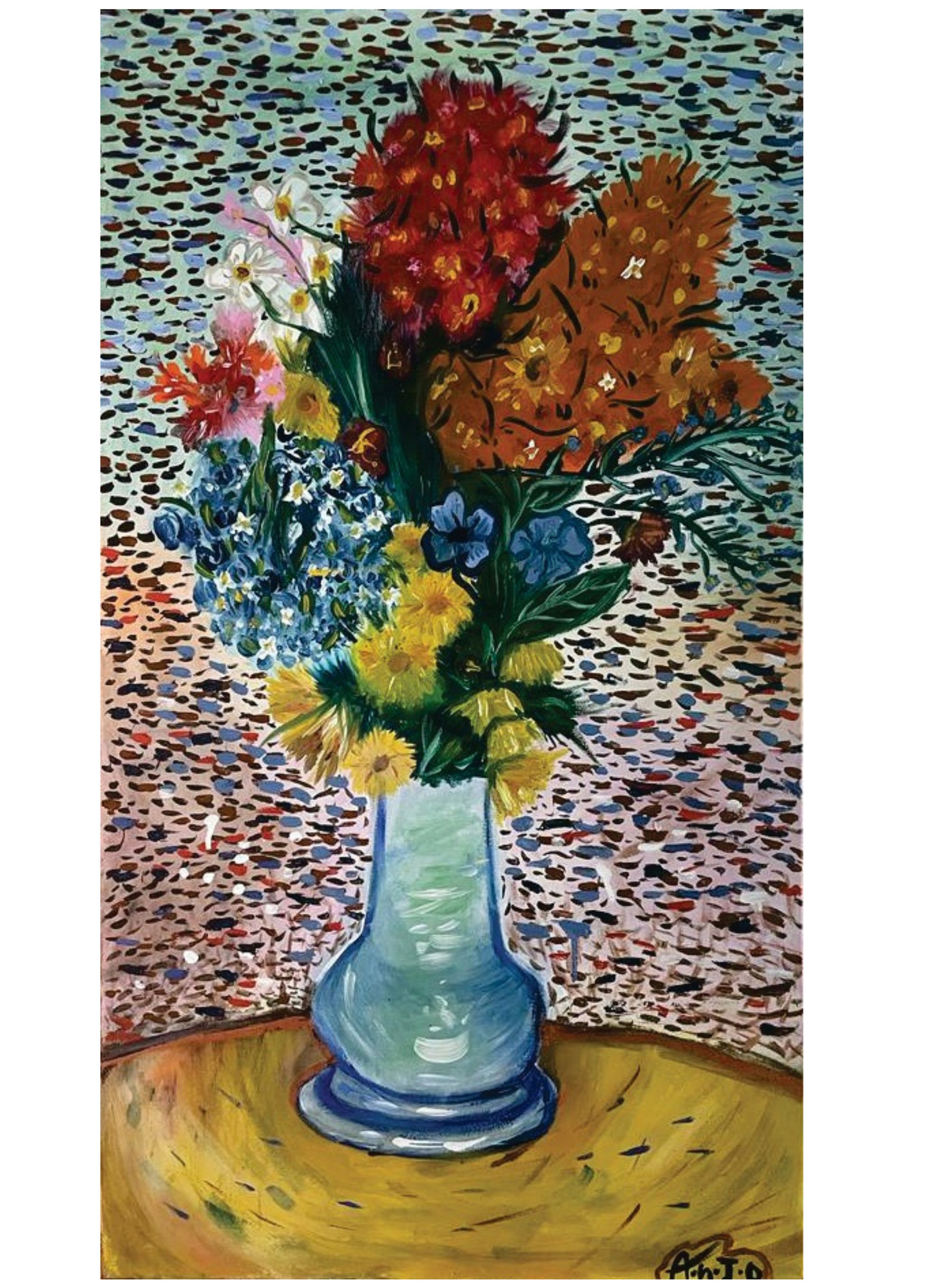Vaso azul, obra integral de Paula Stipp Anjo