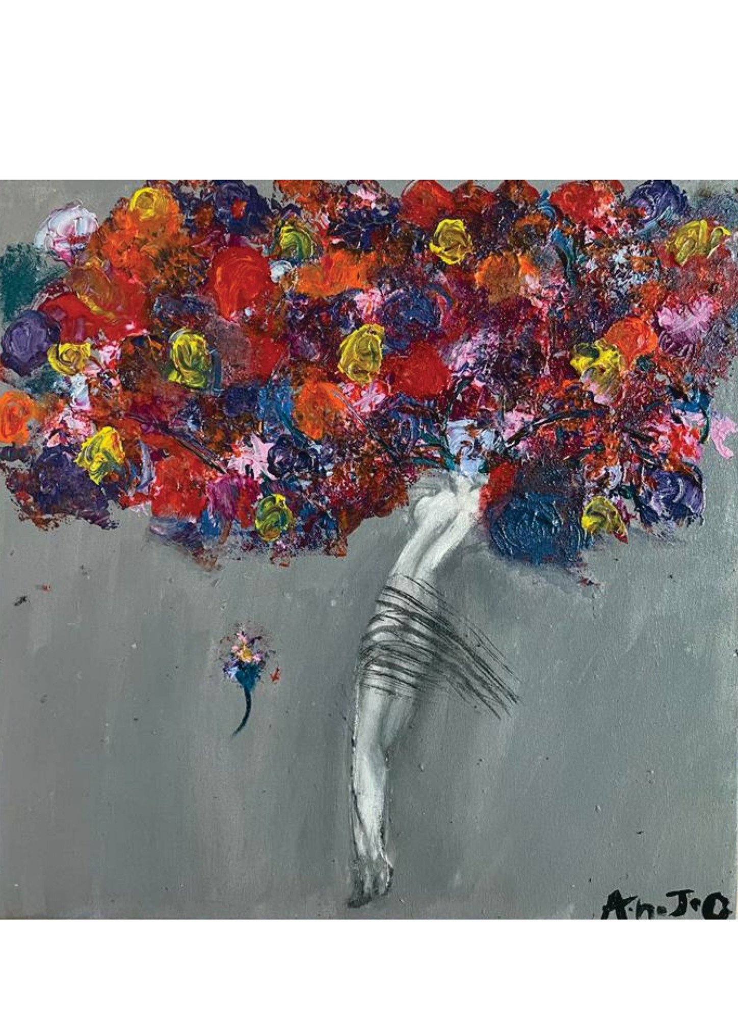 Cabeça de Flores I, obra integral de Paula Stipp Anjo